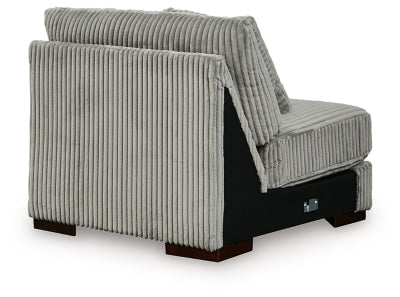 Armless Chair In Solid Fog Fabric