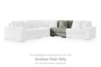 Armless Chair In Solid Fog Fabric
