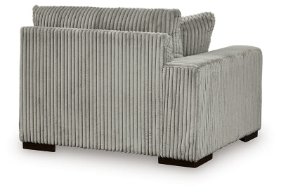 Left-Arm Facing Corner Chair In Solid Fog Fabric
