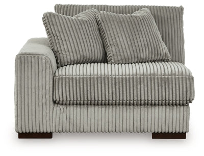 Left-Arm Facing Corner Chair In Solid Fog Fabric