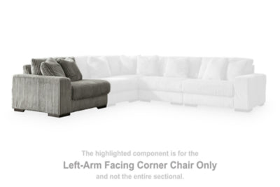 Left-Arm Facing Corner Chair In Solid Fog Fabric