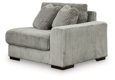 Right-Arm Facing Corner Chair In Solid Fog Fabric
