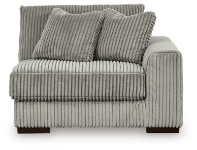 Right-Arm Facing Corner Chair In Solid Fog Fabric