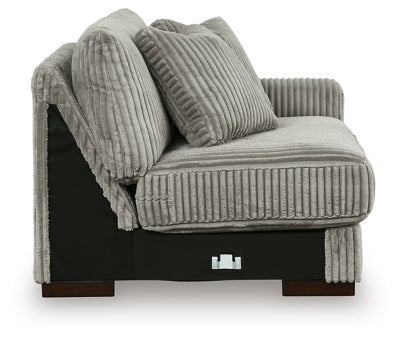 Right-Arm Facing Corner Chair In Solid Fog Fabric