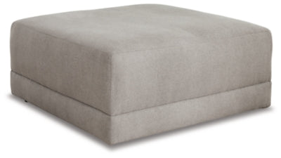 Oversized Accent Ottoman In Solid Shadow Fabric