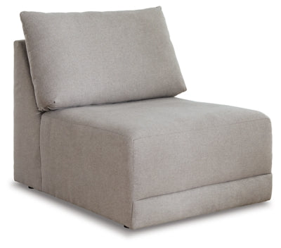 Armless Chair In Solid Shadow Fabric