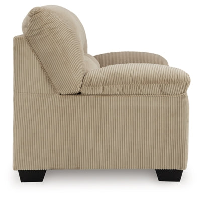 Loveseat In Solid Sand Fabric