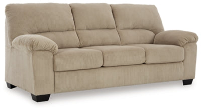Sofa In Solid Sand Fabric