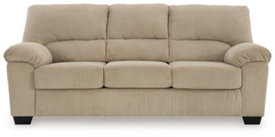Sofa In Solid Sand Fabric