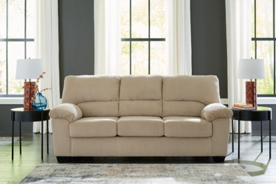 Sofa In Solid Sand Fabric