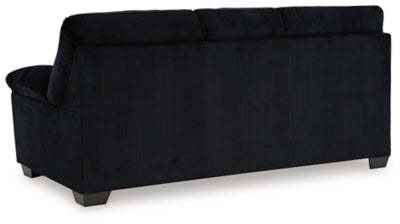 Sofa In Solid Onyx Fabric