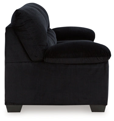 Sofa In Solid Onyx Fabric