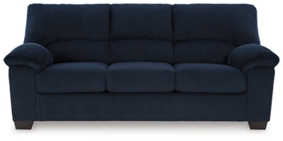 Sofa In Solid Navy Fabric