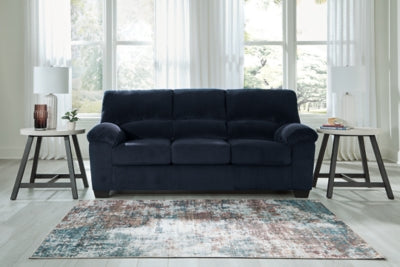 Sofa In Solid Navy Fabric