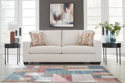 Sofa In Solid Stone Fabric