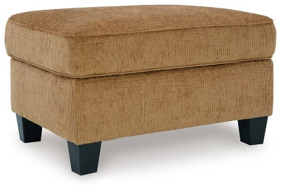 Ottoman In Solid Honey Fabric