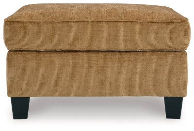 Ottoman In Solid Honey Fabric