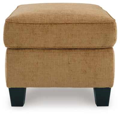 Ottoman In Solid Honey Fabric