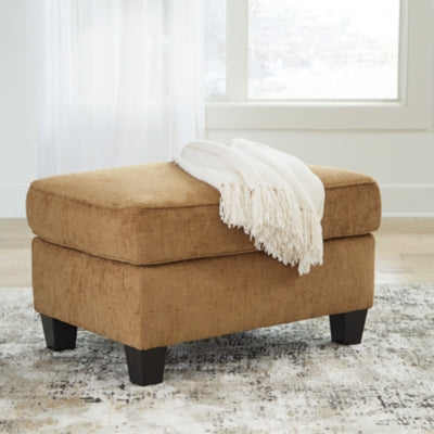 Ottoman In Solid Honey Fabric