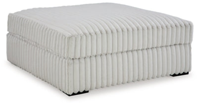 Oversized Accent Ottoman In Solid Alloy Fabric