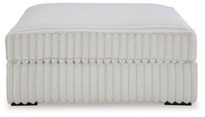 Oversized Accent Ottoman In Solid Alloy Fabric