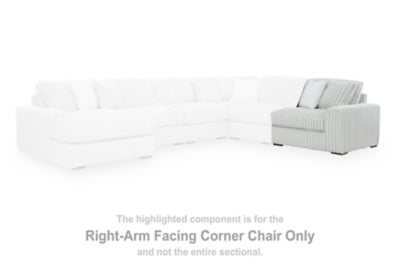 Right-Arm Facing Corner Chair In Solid Alloy Fabric