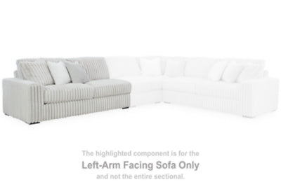 Left-Arm Facing Sofa In Solid Alloy Fabric