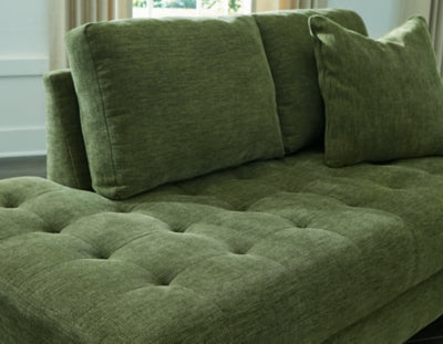 Right-Arm Facing Corner Chaise In Solid Olive Fabric