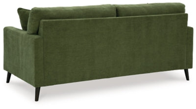 Sofa In Solid Olive Fabric