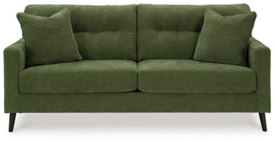 Sofa In Solid Olive Fabric