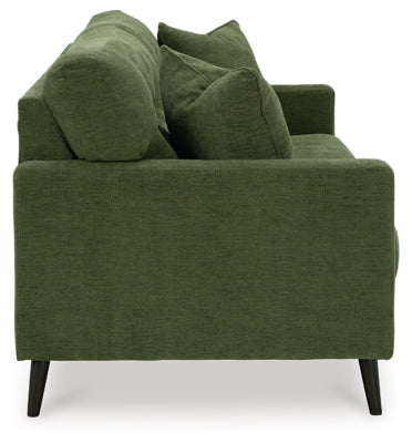Sofa In Solid Olive Fabric