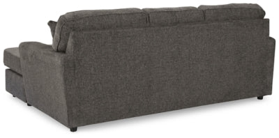 Sofa Chaise In Solid Slate Fabric