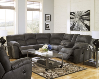 Recliner In Solid Pewter Fabric