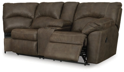 Right-Arm Facing Reclining Loveseat In Solid Canyon Fabric