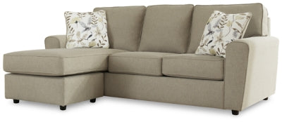 Sofa Chaise In Solid Pebble Fabric