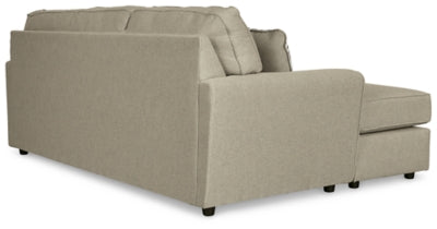 Sofa Chaise In Solid Pebble Fabric