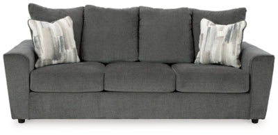 Sofa In Solid Gravel Fabric