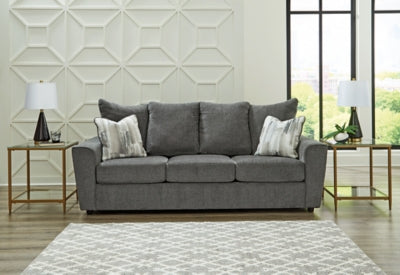 Sofa In Solid Gravel Fabric