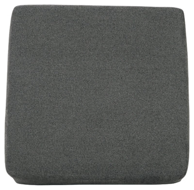 Oversized Accent Ottoman In Solid Charcoal Fabric