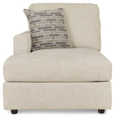 Left-Arm Facing Corner Chaise In Solid Linen Fabric