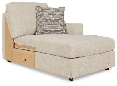 Right-Arm Facing Corner Chaise In Solid Linen Fabric