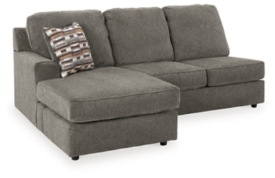 Left-Arm Facing Sofa Chaise In Solid Putty Fabric