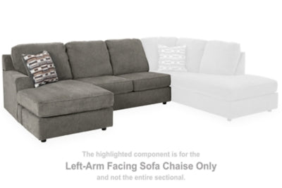 Left-Arm Facing Sofa Chaise In Solid Putty Fabric