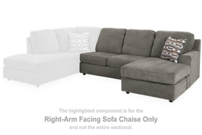 Right-Arm Facing Sofa Chaise In Solid Putty Fabric