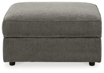 Ottoman With Storage In Solid Putty Fabric