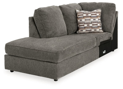 Left-Arm Facing Corner Chaise In Solid Putty Fabric