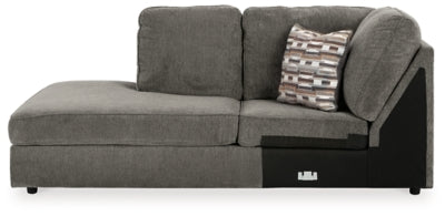 Left-Arm Facing Corner Chaise In Solid Putty Fabric
