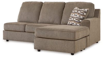 Right-Arm Facing Sofa Chaise In Solid Briar Fabric