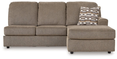Right-Arm Facing Sofa Chaise In Solid Briar Fabric