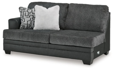 Left-Arm Facing Sofa In Solid Graphite Fabric